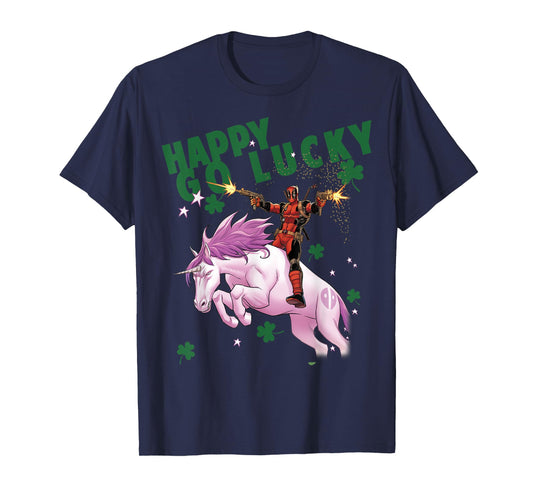 Marvel Deadpool Happy Go Lucky Magical Unicorn T-Shirt