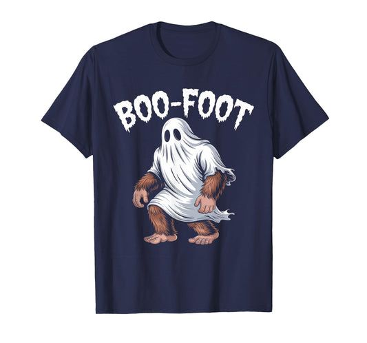 Boo Foot Funny Bigfoot Ghost Halloween Pun T-Shirt