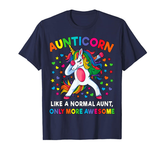 Aunticorn Like An Aunt Only Awesome Dabbing Unicorn Women T-Shirt