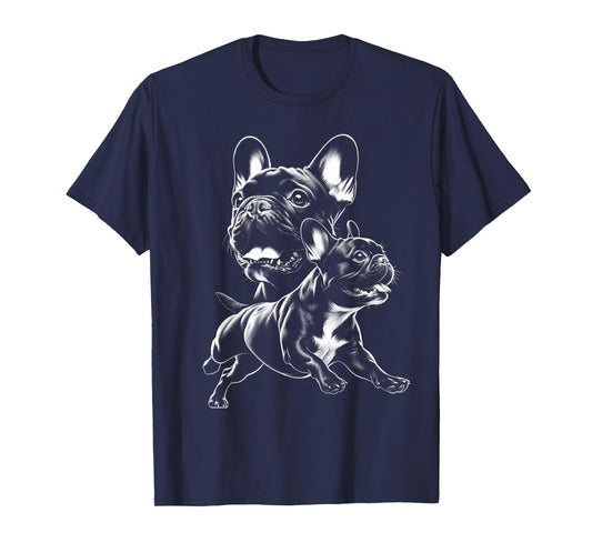 Cute French Bulldog in Cool Drawing Style T-Shirt
