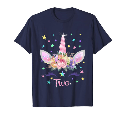 Kids 2nd Birthday Unicorn Shirt (Two Years Old) 2 Year Old Gift