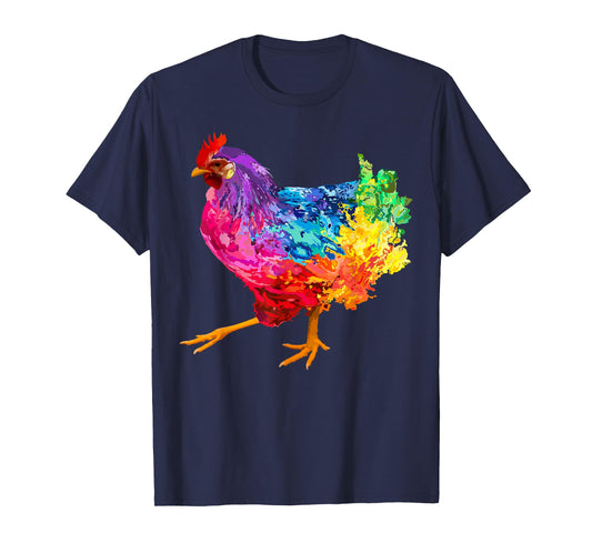 Chicken Lover Gifts Chicken Womens Colorful Cool Hen Mens T-Shirt