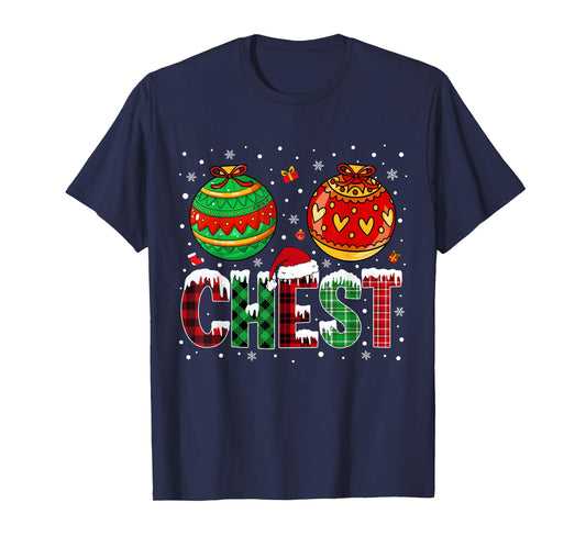 Chestnuts Matching Family Funny Chest Nuts Christmas Couples T-Shirt