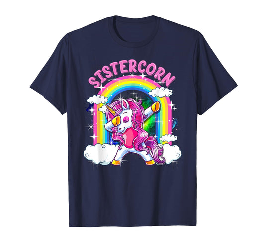 Sistercorn Shirt Dabbing Unicorn Cute Sister Gifts T-Shirt