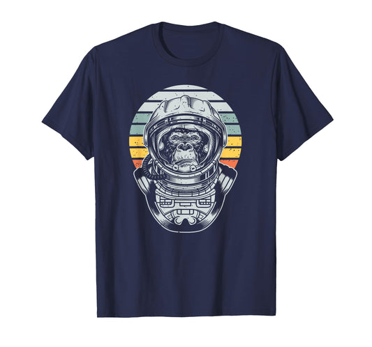 Retro Astronaut Space Monkey T-Shirt