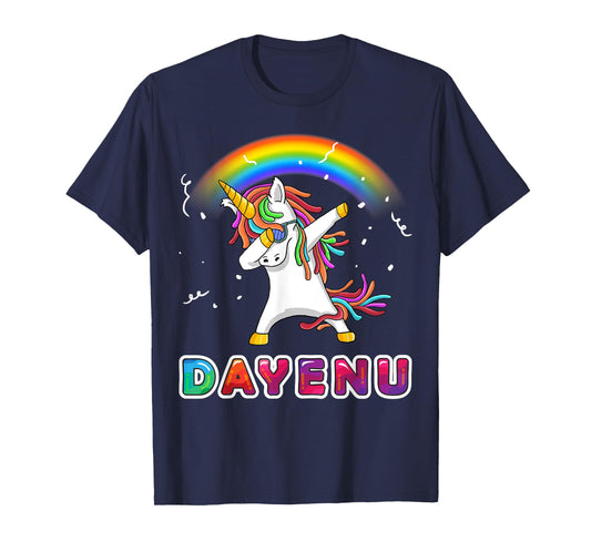 Unicorn Dayenu Passover Shirt for Kids Boys Girls T-Shirt