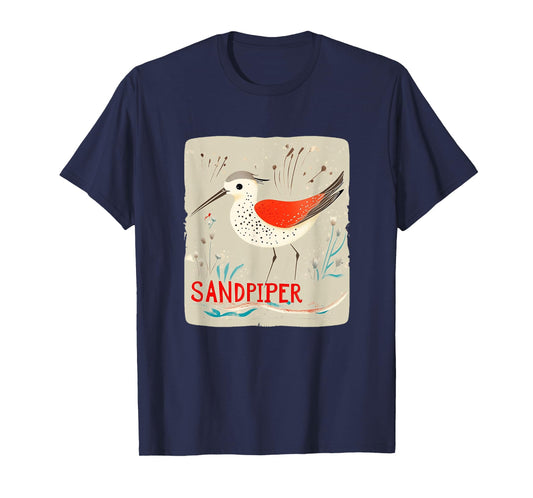 Admire the Elegance of the Sandpiper Bird for Boys and Girls T-Shirt
