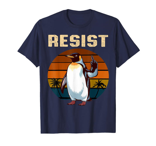Penguin Flippers Up Resist Funny Penguins Against Trump T-Shirt