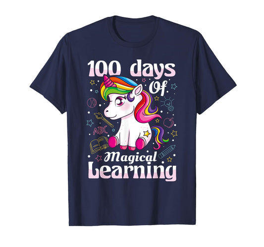 100th Day of School Unicorn Girls 100 Days of School T-Shirt