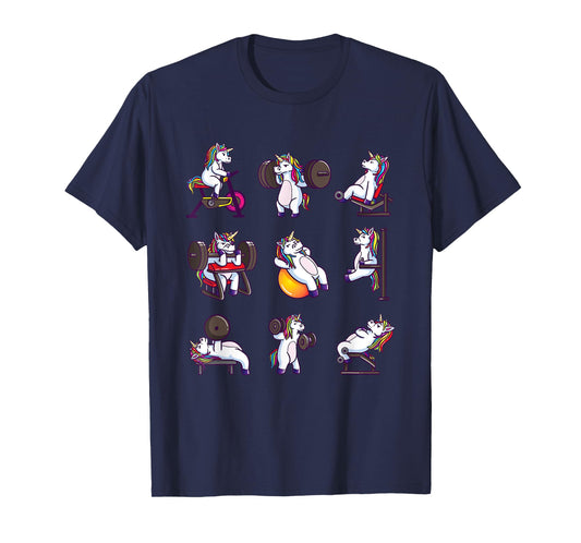 Unicorn Weightlifting Powerlifting Gym Workout Girls Gift T-Shirt