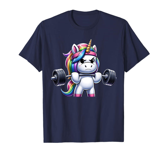 Unicorn Gym Deadlift Fitness Workout Weightlifting T-Shirt