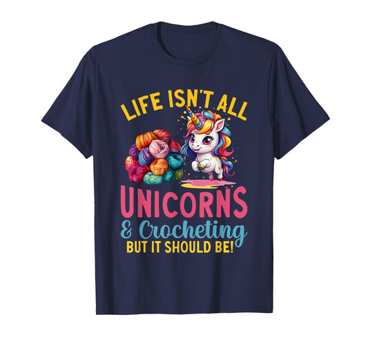 Crocheting Unicorn Crocheter Crochet T-Shirt