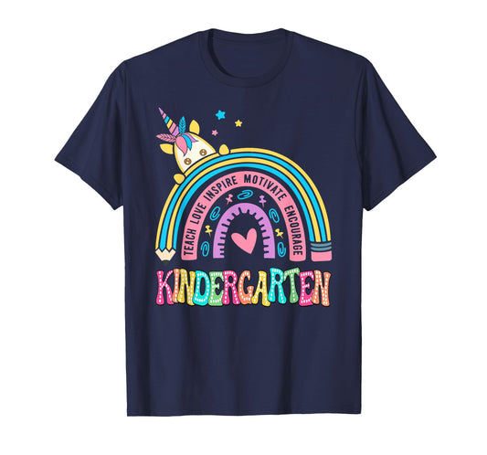 Kindergarten Unicorn Rainbow First Day Of School T-Shirt