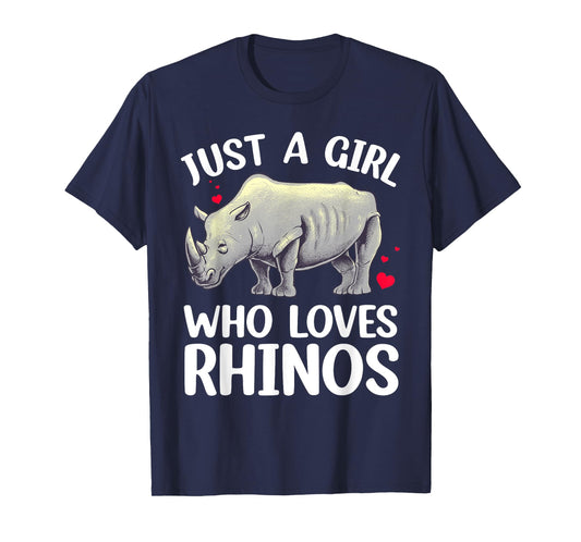 Cool Rhino Art For Women Girls Zoo Rhinoceros Chubby Unicorn T-Shirt