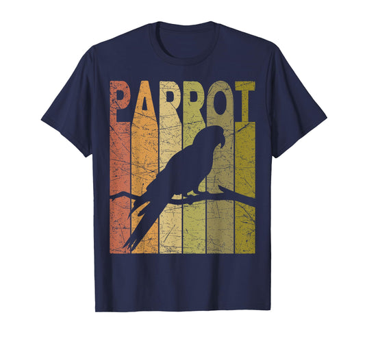 Parrot Vintage Birdwatching Parrot Retro Ornithology Birding T-Shirt