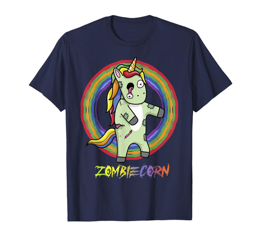 Zombiecorn Zombie Rainbow Undead Unicorn Colorful Halloween T-Shirt
