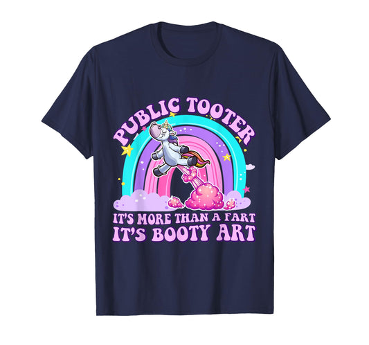 Public Tooter Funny Unicorn Inappropriate Embarrassing Adult T-Shirt