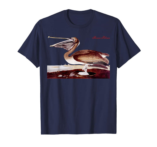 Audubon Brown Pelican North American Birds Education Nature T-Shirt