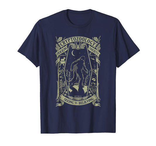 Cryptozoology Tracking Society Cryptid Bigfoot Jackalope T-Shirt