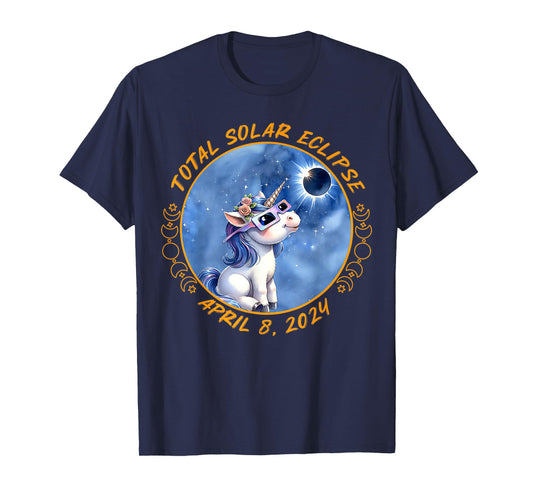 Solar Eclipse Shirt Girls Boys Unicorn Solar Eclipse 2024 T-Shirt
