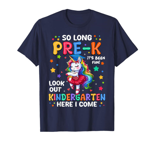 Pre-k Preschool Graduation Girls Kindergarten Here I Come T-Shirt
