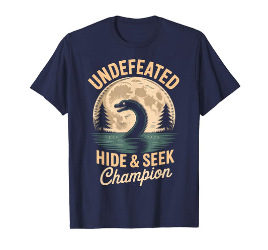 Hide and Seek Champion Cryptid Nessie Loch Ness Monster T-Shirt