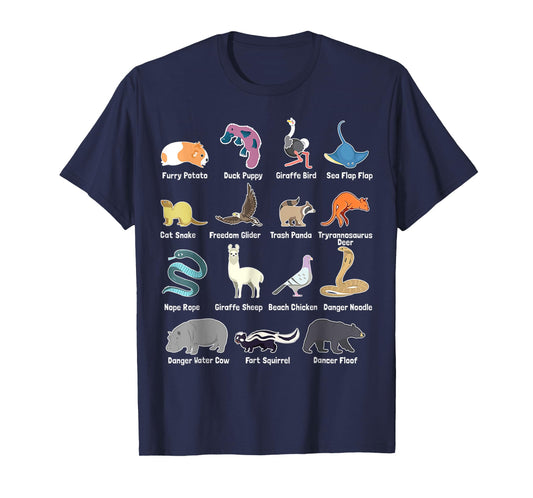 Animals Of The World - Rare Exotic Animals Funny Memes Gift T-Shirt