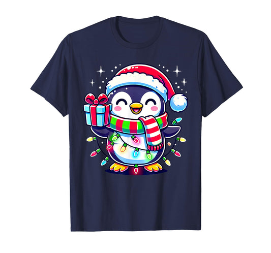 Cute Penguin Christmas Pajamas Xmas Family Kids Toddler T-Shirt