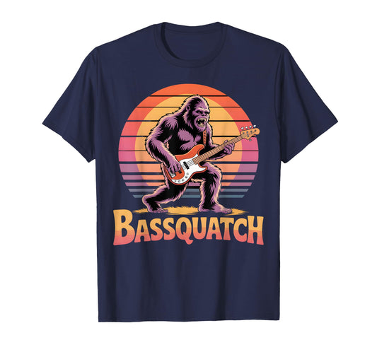 Bassquatch Funny Sasquatch Playing Bass T-Shirt