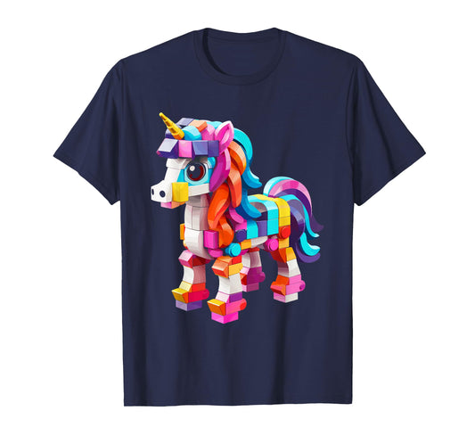 Master Builder Bricks Blocks Play Toys Unicorn T-Shirt