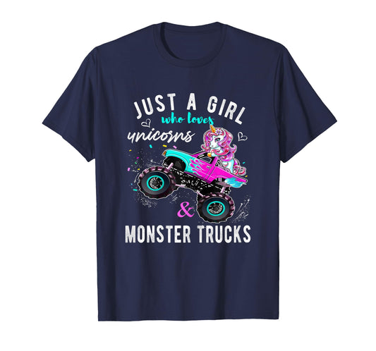 Unicorn Drive a Monster Truck -Unicorn Birthday Daughter T-Shirt