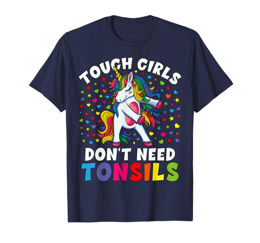 Tonsil Surgery Recovery Gift Girls Unicorn Tonsil Removal T-Shirt