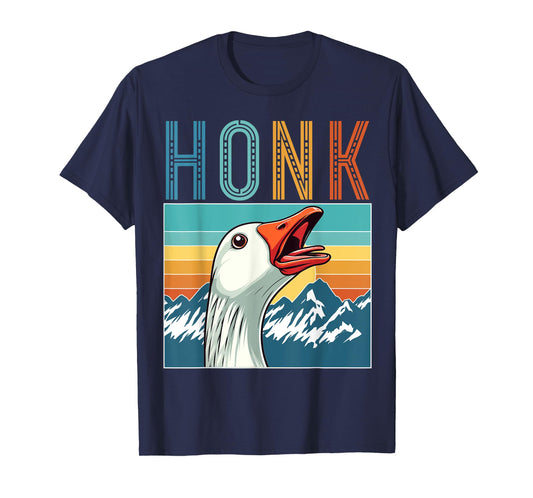 Funny Goose Honk Retro Vintage T-Shirt