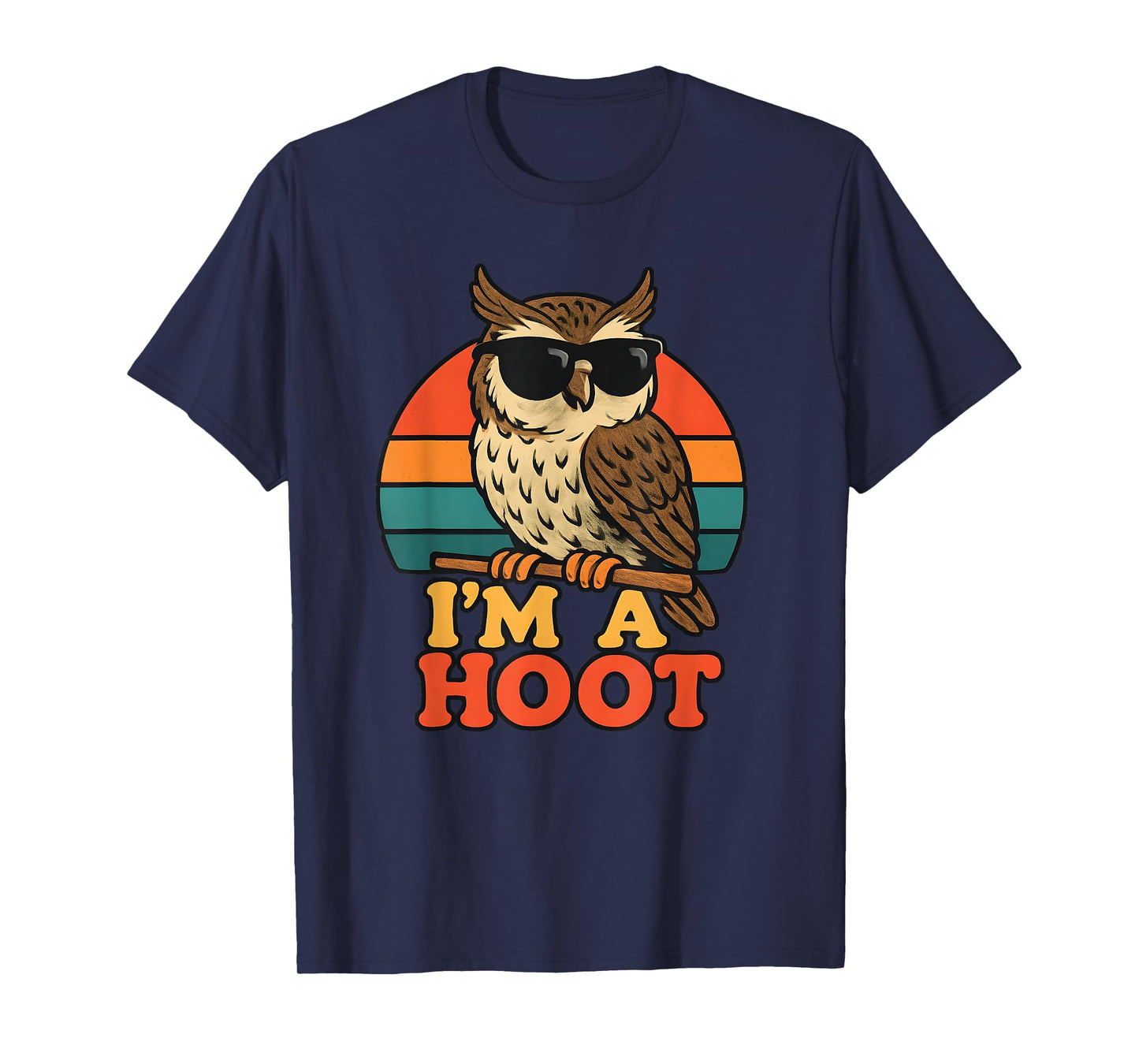 Funny Retro Owl Iβm A Hoot Vintage Animal Tee T-Shirt