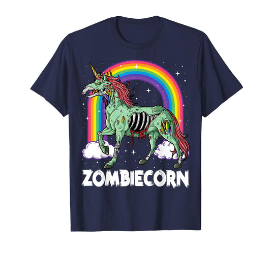 Zombiecorn Zombie Unicorn Halloween Women Girls Rainbow T-Shirt