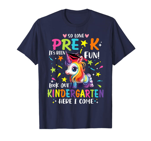 So Long Pre-K Kindergarten Here I Come Preschool Graduation T-Shirt