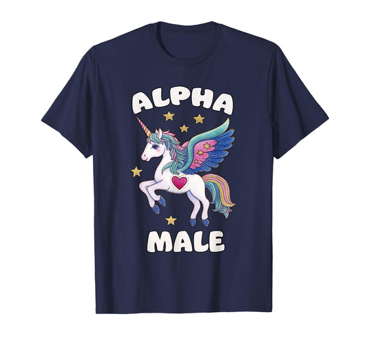 Alpha Male Unicorn Funny Magical Rainbow T-Shirt