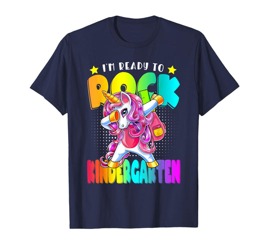I'm Ready To Rock Kindergarten Unicorn Back To School T-Shirt
