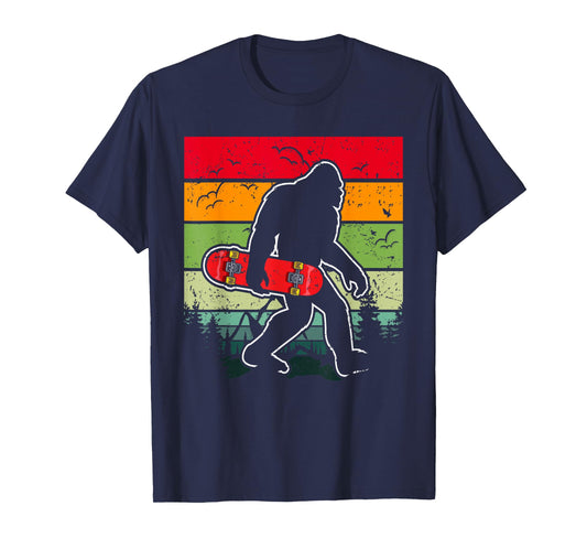 Longboard Bigfoot Skateboard & Sasquatch Fans Boys T-Shirt