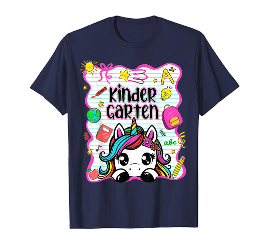 Kindergarten Unicorn Back to School First Day Toddler Girl T-Shirt