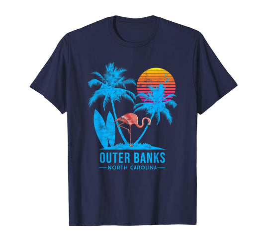 Outer banks Carolina vacation vintage sunset T-Shirt