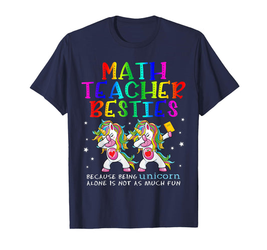 Math Teacher Besties Teacher's Day Best Friend T-Shirt for Men Women