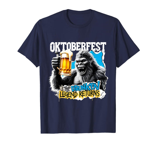 Oktoberfest Bigfoot The Drunken Legend Returns Beer Party T-Shirt