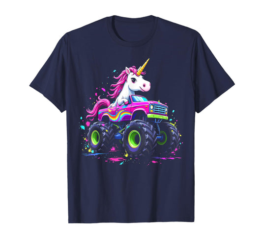 Monster Truck Unicorn Birthday Party Monster Truck Girl T-Shirt
