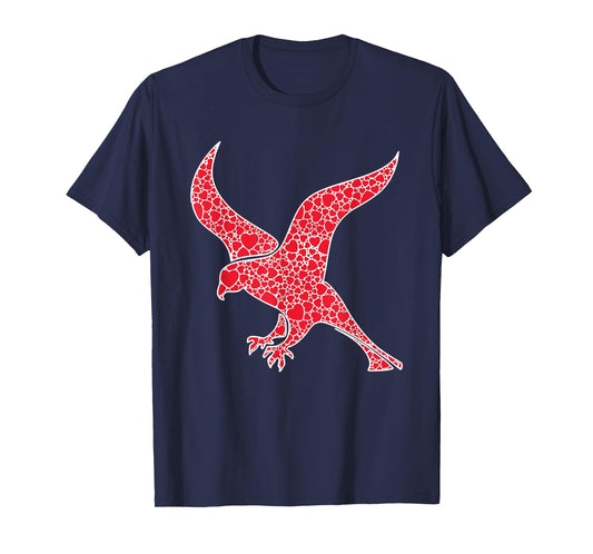 Falcon Hearts Valentine's Day Hawk Bird Lover Girl Gift T-Shirt