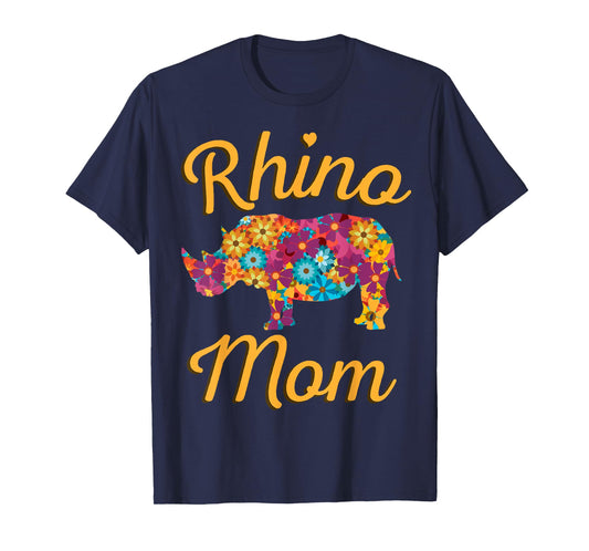 Rhino Mom Rhinoceros African Animal Safari Mother's Day T-Shirt