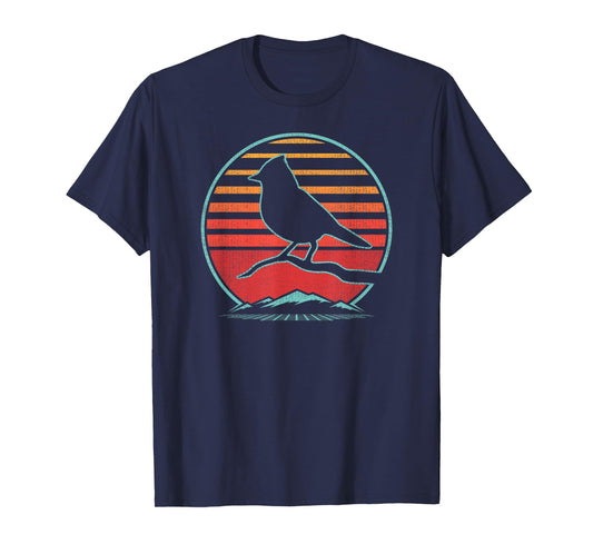 Titmouse Bird Retro Vintage 80s Style Birding Gift T-Shirt