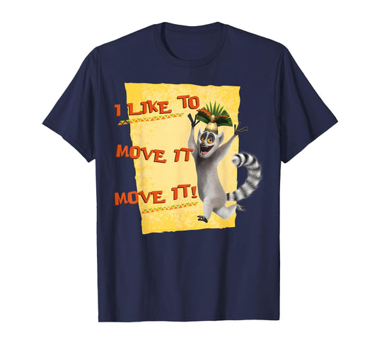 Madagascar Julien Move It Text Poster T-Shirt