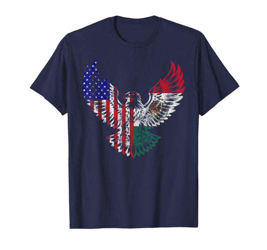 American Mexican Heritage America Mexico Flag Eagle T-Shirt