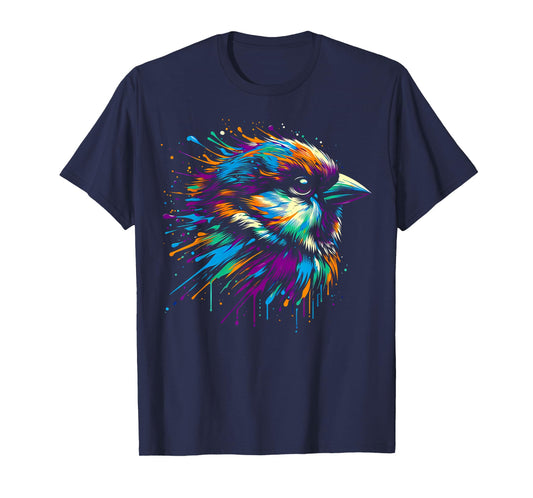 Sparrow Minimalist and Vibrant Style Birthday Christmas T-Shirt